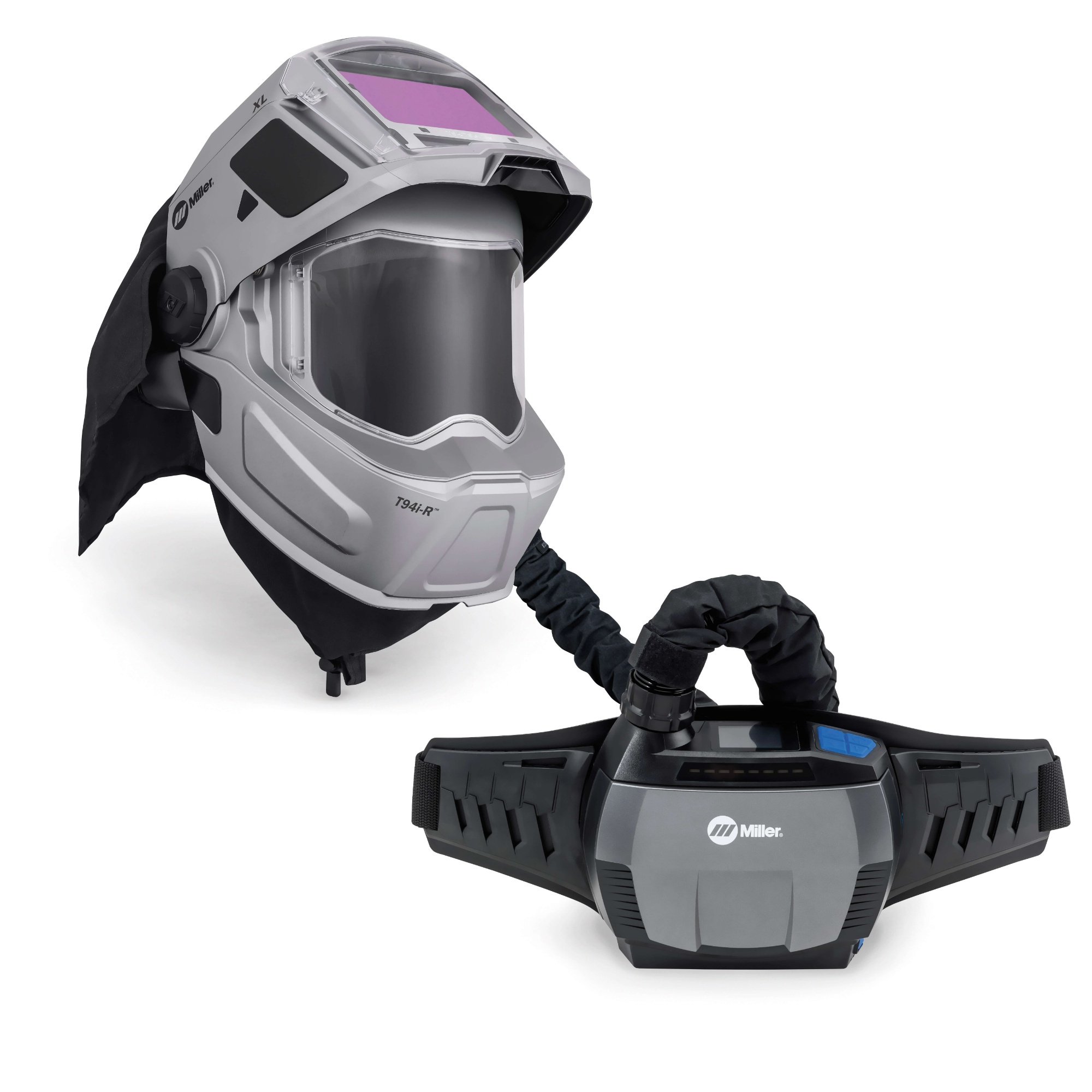 Miller PAPR II, T94i-R™ XL, #292755 - Powered Air Purifying Respirator (PAPR) Welding Helmet, Complete System