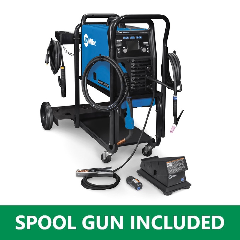 Multimatic® 220 AC/DC w/ Dual Cart & Wireless Foot Control #951000104 | FREE Spool Gun Included