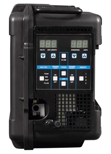 XMT 400 with included wire feeder allows MIG/flux cored welding up to 200ft away from the power source