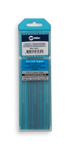 Miller Weldcraft™ Rare Earth Tungsten, 1/16 in. x 7 in. (1.6 mm x 175 mm) #WG116X7 for sale online