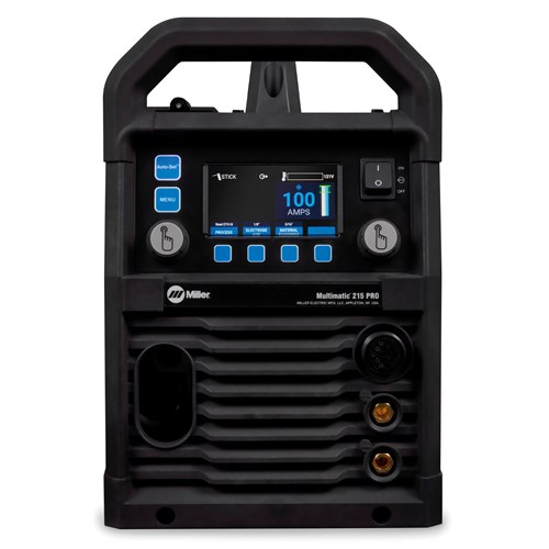 alternate front side view of the Multimatic ® 215 PRO Multiprocess Welder w/ Running Gear Package, 951000074