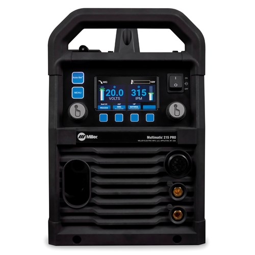 front side view of the Multimatic ® 215 PRO Multiprocess Welder w/ Running Gear Package, 951000074