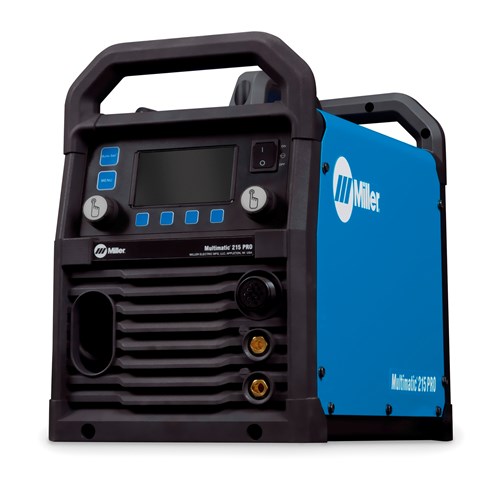 left front view of the Multimatic ® 215 PRO Multiprocess Welder w/ Running Gear Package, 951000074