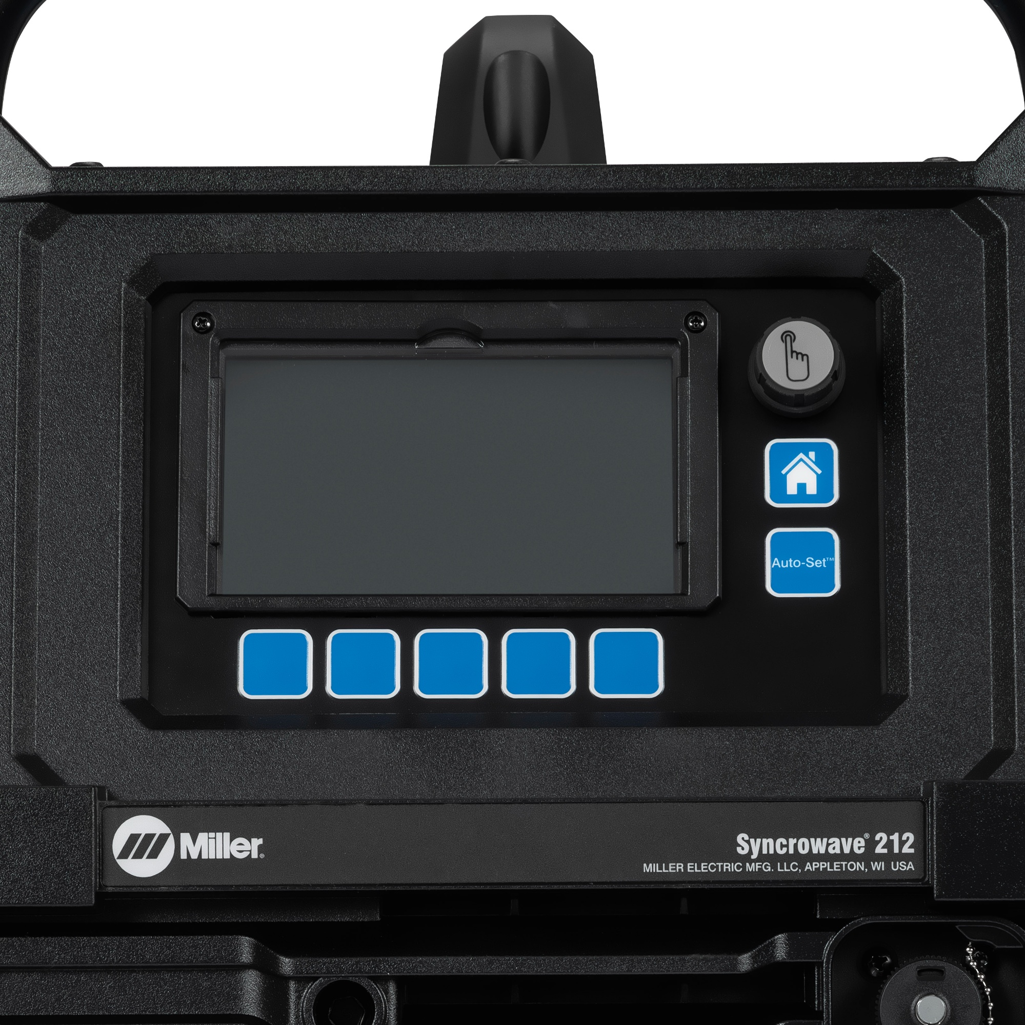 close up of the control panel for Miller Syncrowave® 212 AC/DC TIG Welder, Air Cooled Package - 907911