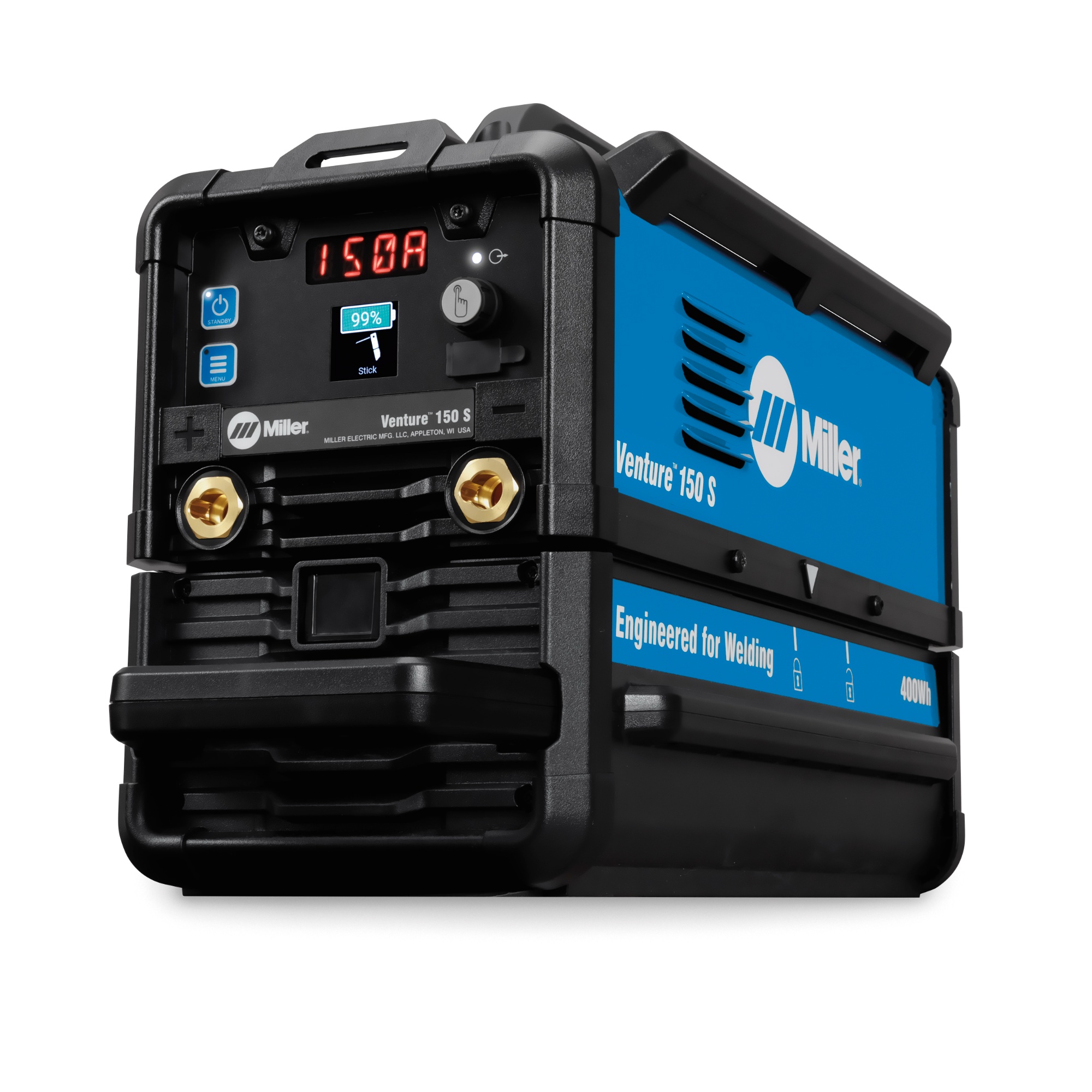 Miller Venture™ 150 S Battery Powered Welder #907888 with battery attached