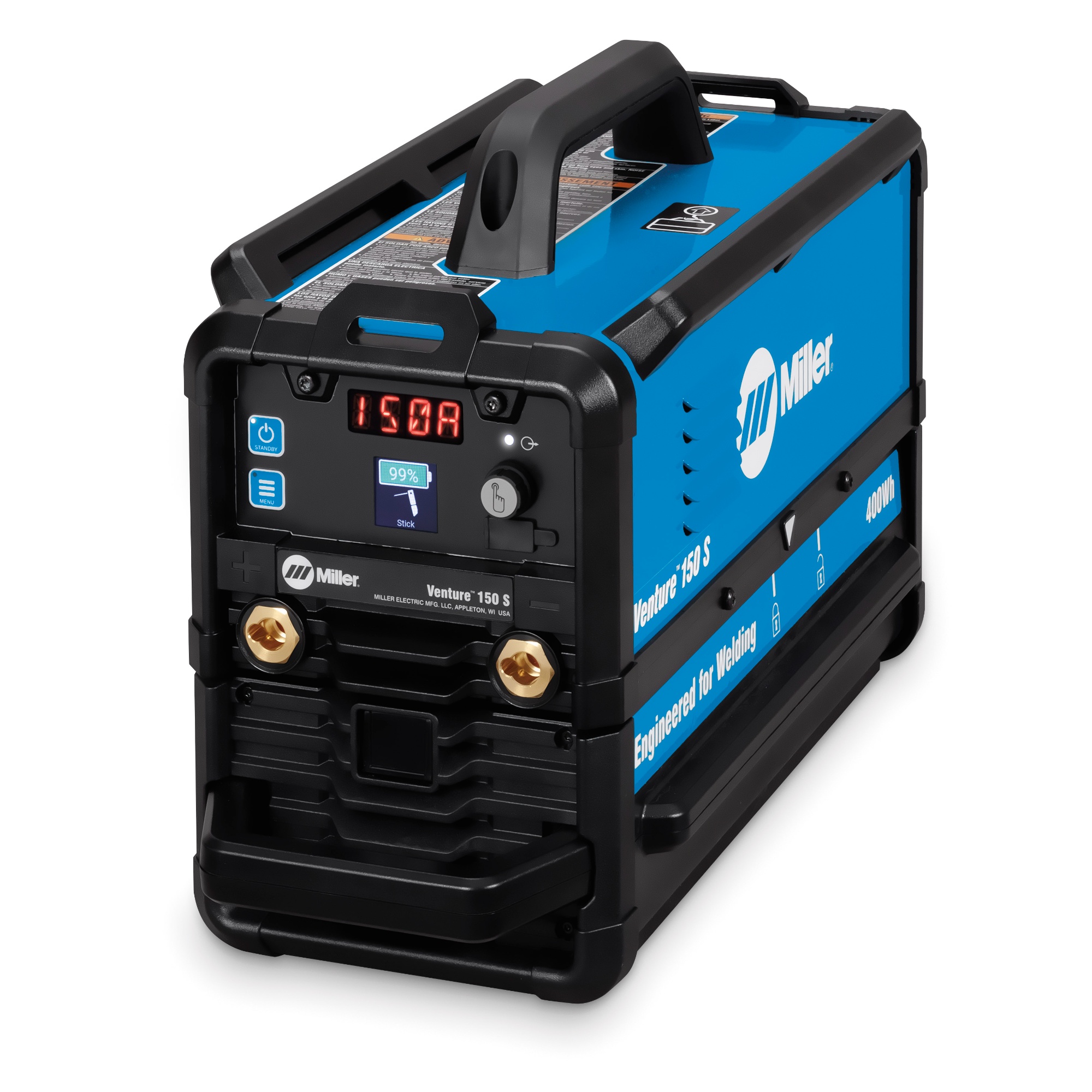 right front view of the Miller Venture™150 S Battery Powered Welder with 400Wh Battery and Charger #951000202
