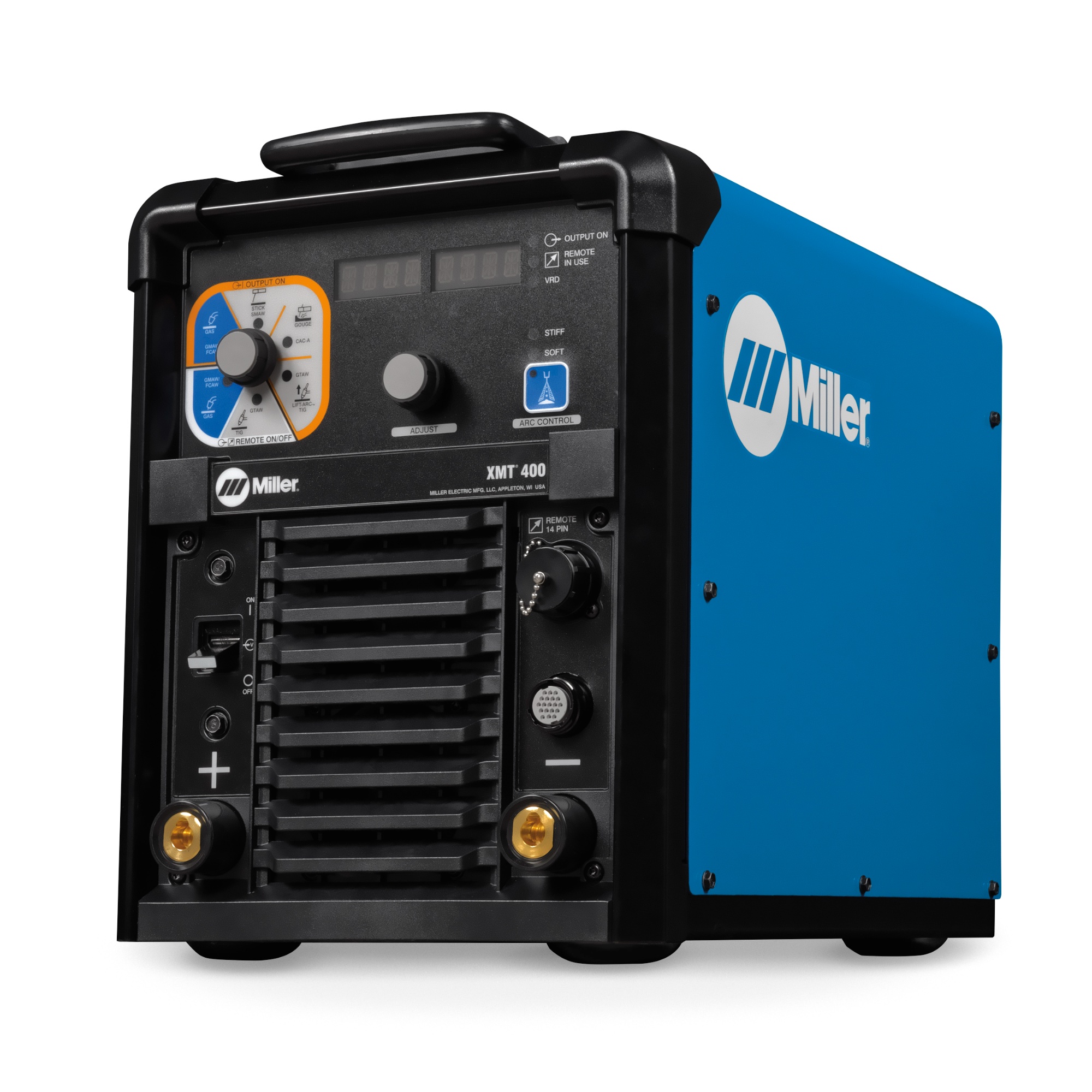 front right view of the Miller XMT® 400, Tweco® Multi-Process Welder - 907881001