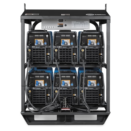 Miller XMT 350 Field Pro ArcReach 6 Pack Rack Front #907740