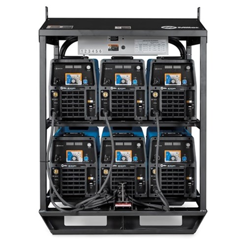 Miller XMT 350 Field Pro ArcReach 6 Pack Rack Front #907740