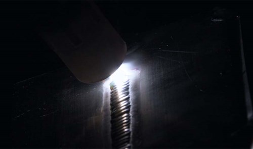 welder using the Razorweld 230di Multi-Process Welder #JRW230di