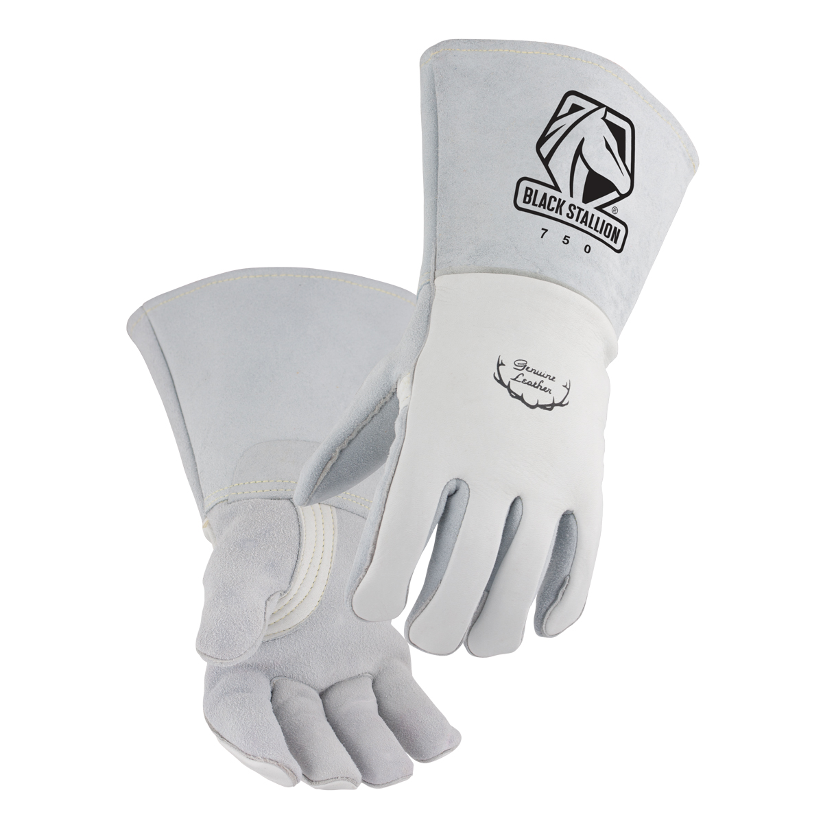 Pearl Reversed Grain Palm Elkskin, Nomex Premium Welding Gloves #750