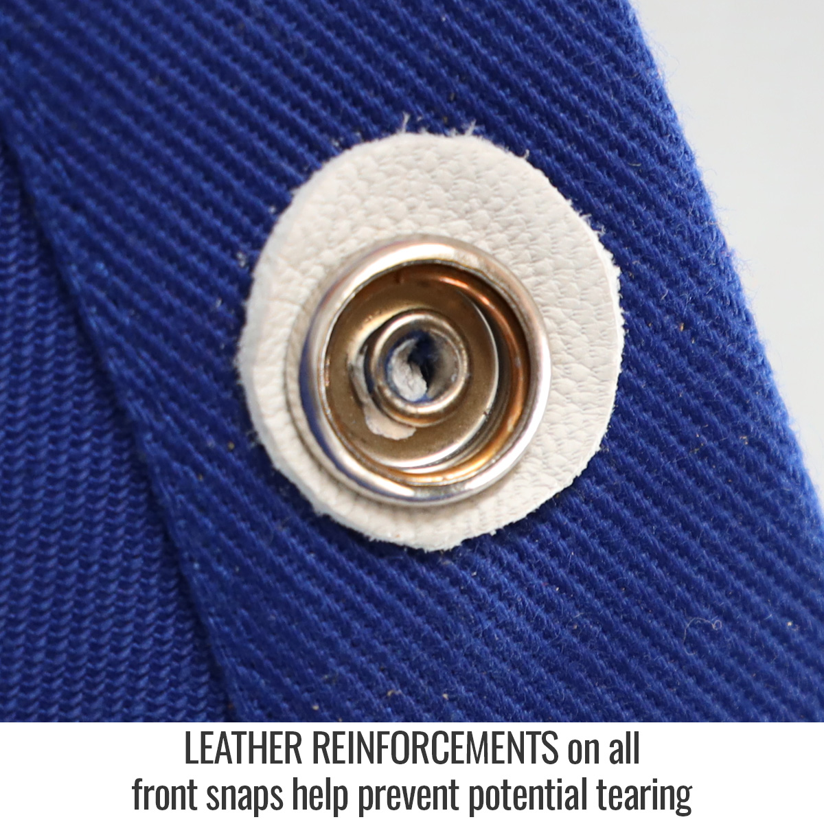 Revco Black Stallion Grain Goatskin & FR Cotton Hybrid Welding Jacket Leather-Reinforced Snaps