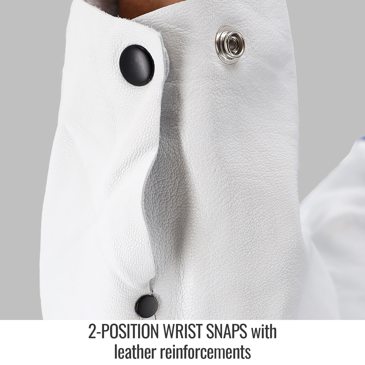 Revco Black Stallion Grain Goatskin & FR Cotton Hybrid Welding Jacket Wrist Snaps