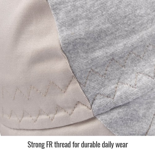 Revco Black Stallion FR Cotton Welding Cap with Hidden Bill Extension, Gray/Stone Khaki #AH1630-GS