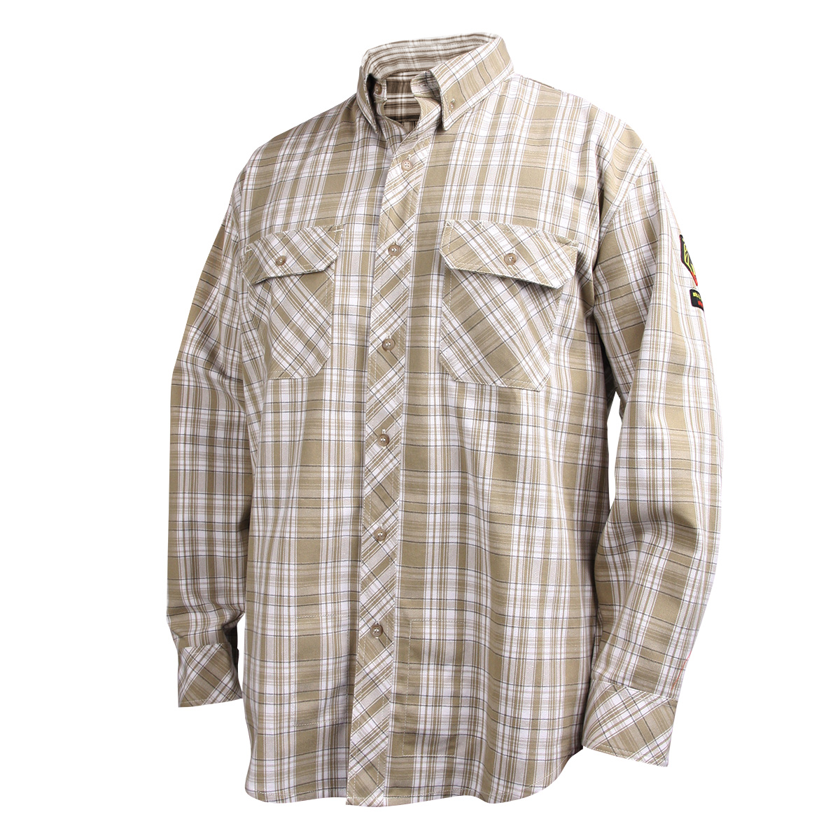 Black Stallion Gray FR Cotton Knit Long-Sleeve T-Shirt – 7 Oz, Size Large, Welding Shirt