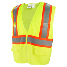 Revco Solid Bottom Safety Vest W/ Reflectives #SVY220