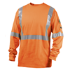 Revco 7 oz Flame-Resistant Cotton Orange Long Sleeve T-Shirt with Silver Reflective - NFPA 2112, NFPA 70E #TF2511-OR