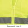 Revco Class 2 Standard Polyester HI-Vis Safety Vest (Lime) Zipper #VS2020-LM