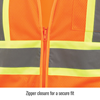 Revco Polyester Hi-Vis Safety Vest Zipper (Orange) #VS2022-OR