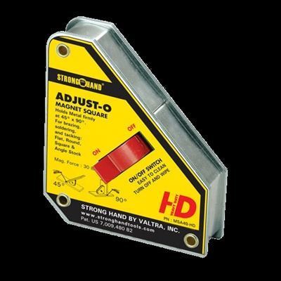 Strong Hand Tools Adjust-O Welding Magnet Squares with On Off Switch 