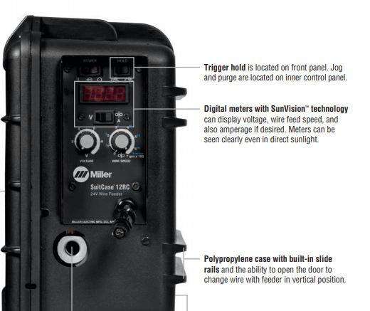 Miller SuitCase 12RC #951580001 Features