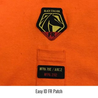 Flame-resistant t-shirt ID patch Flame-resistant t-shirt ID patch