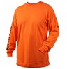 Comfortable welding Black Stallion FR Cotton Knit Long-Sleeve T-Shirt Safety Orange Coolest