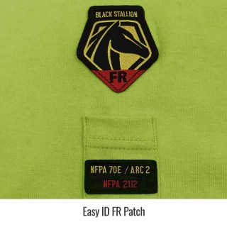 Revco Flame-Resistant Long Sleeve Tshirt With Silver Reflective With Easy ID Patch Revco Flame-Resistant Long Sleeve Tshirt With Silver Reflective With Easy ID Patch