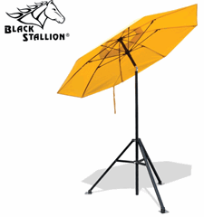 Black Stallion Industrial FR Umbrella and Tripod Stand Set #UB150