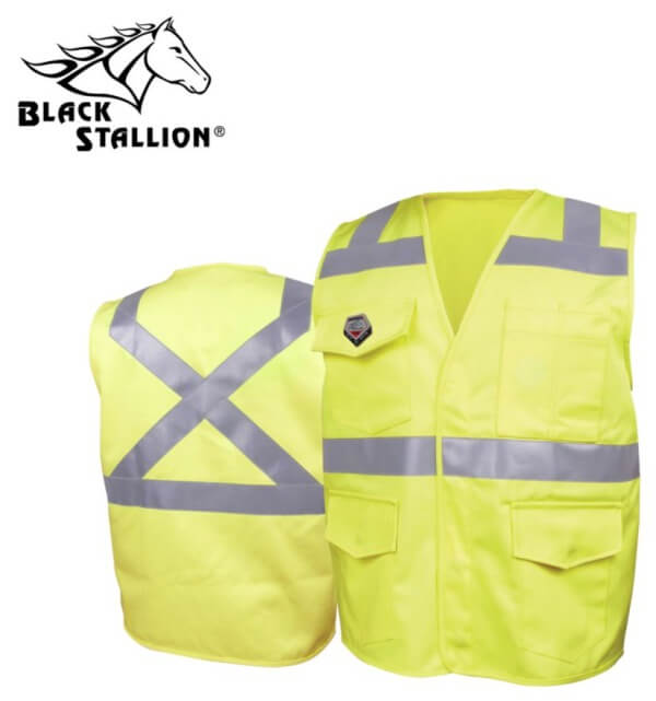 Black Stallion TruGuard™ 250 FR Cotton Safety Vest, Reflectives #VF1110-HY