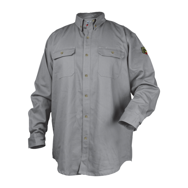 BLACK STALLION FR COTTON GRAY WORK SHIRT