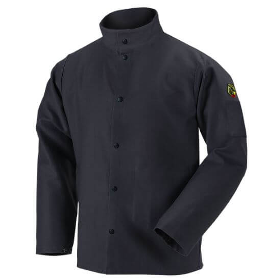Black Stallion Black Flame-Resistant Cotton Welding Jacket #FBK9-30C ...