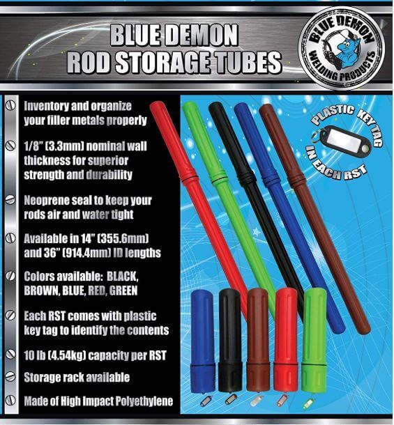 Blue Demon Multi Welding Rod Storage Tube RST-36-MULTI5 Blue Demon Multi Welding Rod Storage Tube RST-36-MULTI5