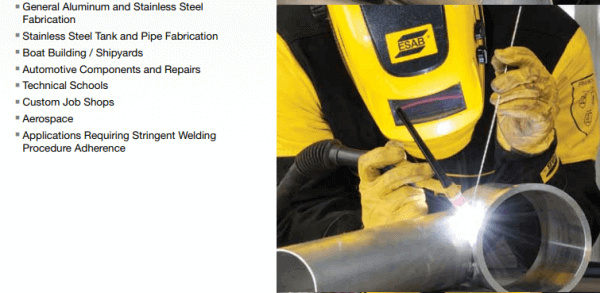 ESAB ET 301i AC/DC TIG Applications ESAB ET 301i AC/DC TIG Applications