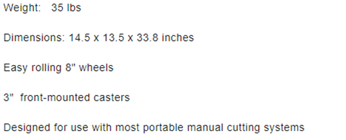 Thermal Dynamics Multi-Purpose Cart Specs #7-8888