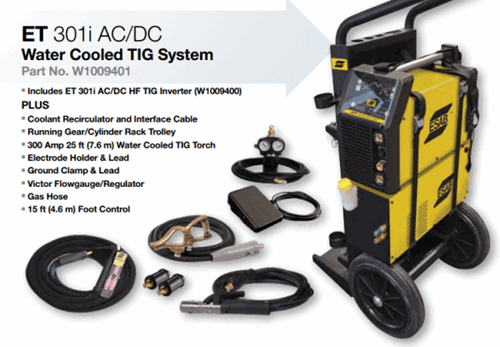 ET 301i AC/DC Wtaer Cooled TIG System Includes