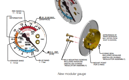 Gauge Module Victor Heavy Duty ""Edge"" Oxygen Regulator #0781-3601