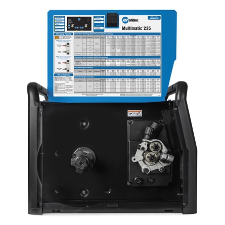 Miller Multimatic® 235 spool compartment and drive roll system