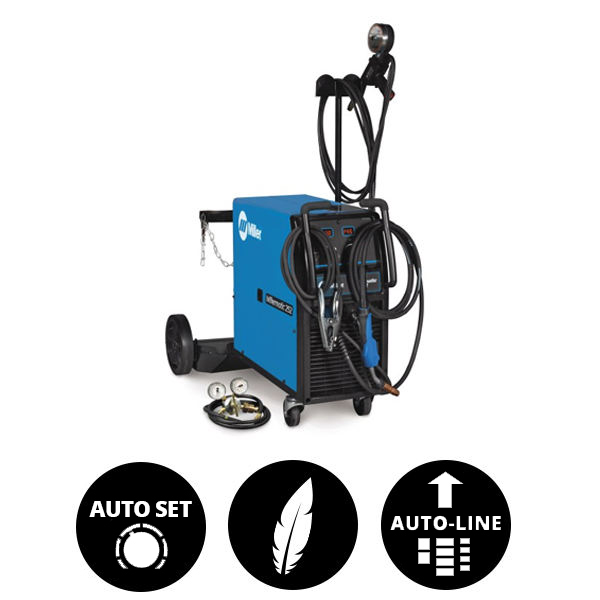 Millermatic® 255 MIG/Pulsed MIG Welder 907734 FREE Helmet FREE Gloves Ships Free to Lower 48