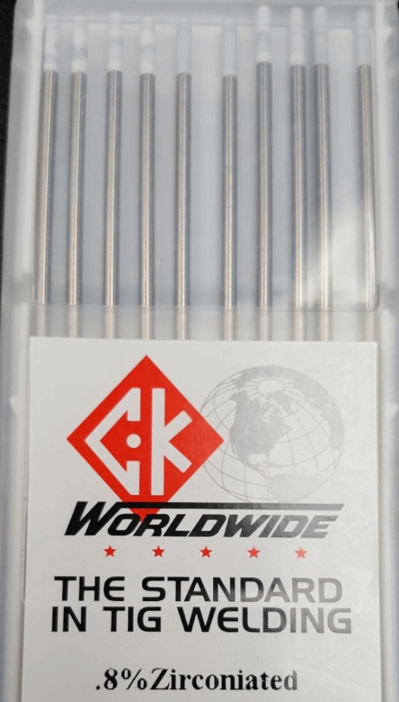 Ahp Welder TIG Welding Tungsten Electrodes 0.8% Zirconiated 1/8 X 7 - White WZ8 10-Pack Welder Cart