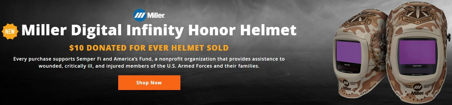 Miller Digital Infinity Honor welding helmet - $10 donated with each sale
