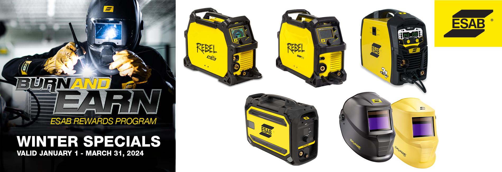 ESAB Burn & Earn Winter 2024 Welding Deals