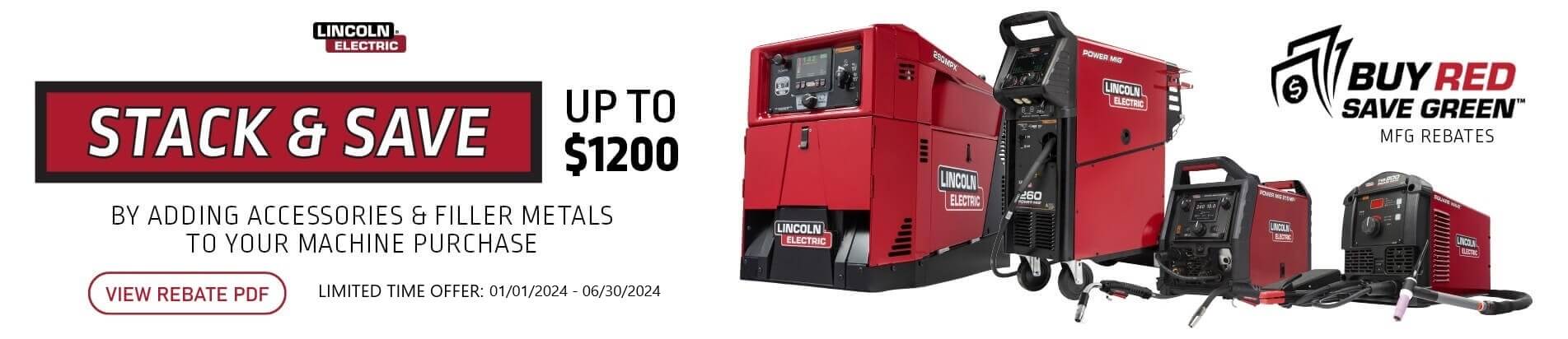 Lincoln Electric buy red save green welding discounts 2024