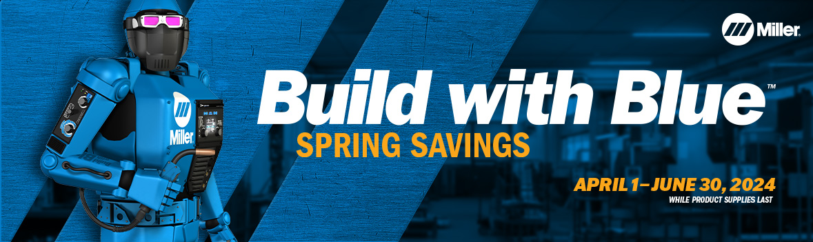 Miller Build with Blue Spring welding equipment sale 2024