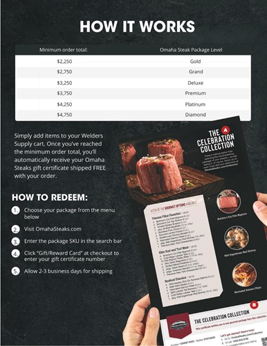 Omaha Steaks Diamond Package Redemption Instructions