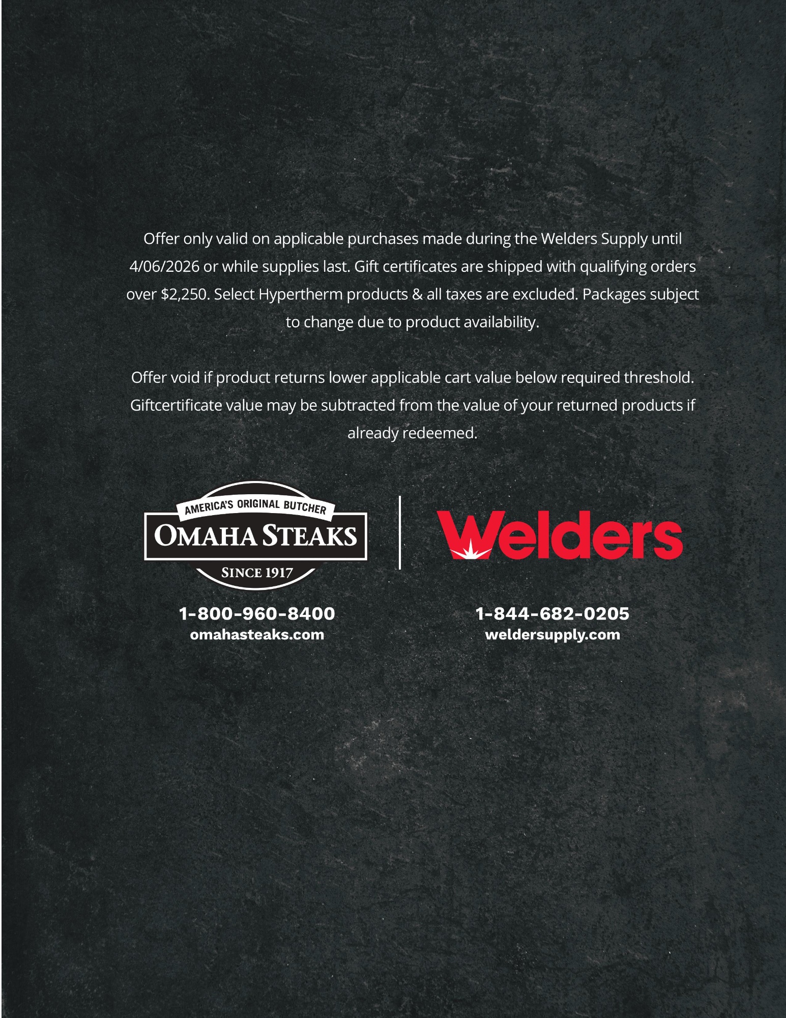 Omaha Steaks Diamond Package Rules