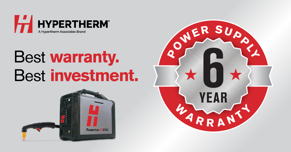 Hypertherm 6-Year Warranty Badge Hypertherm 6-Year Warranty Badge